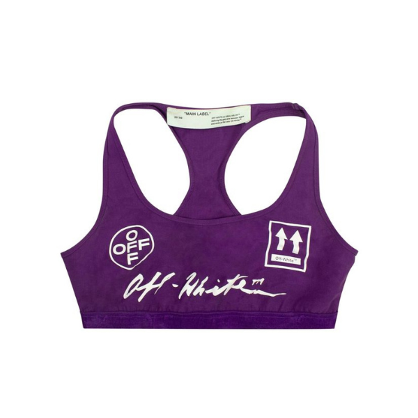 Off-White Logo Print Sports Bra ‘Purple 2026 | Drip Kickz Off-White Logo Print Sports Bra ‘Purple