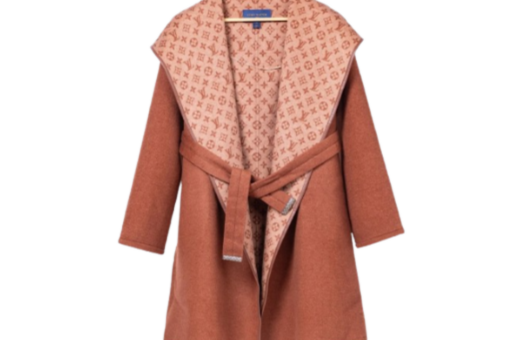 LV Long Wool Coat Full Brown