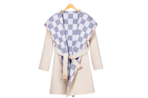 LV Long Wool Coat Light Tan