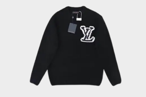 LV Intarsia Crewneck Black