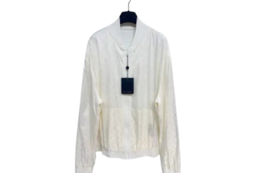 LV Monogram Reversible Light Bomber Jacket White