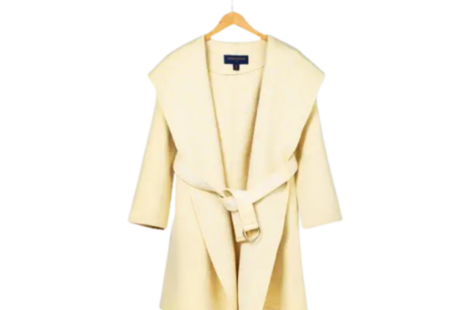 LV Long Wool Coat Yellow