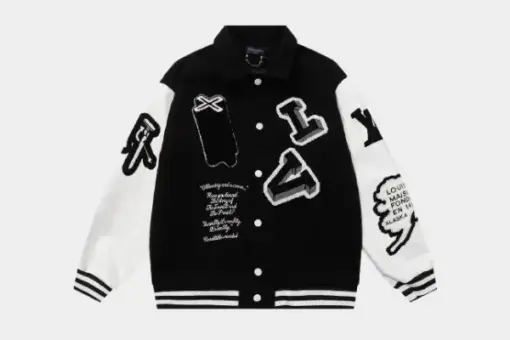 LV Alaska Varsity Jacket Black/White