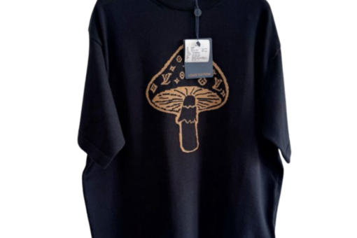 LV Short-Sleeved Intarsia Crewneck T-Shirt With A Mushroom Motif