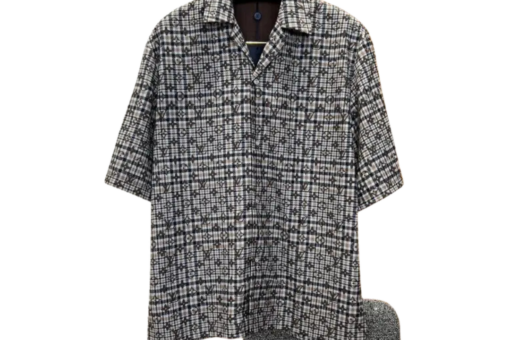 LV Monogram Printed Silk Short Sleeved Shirt