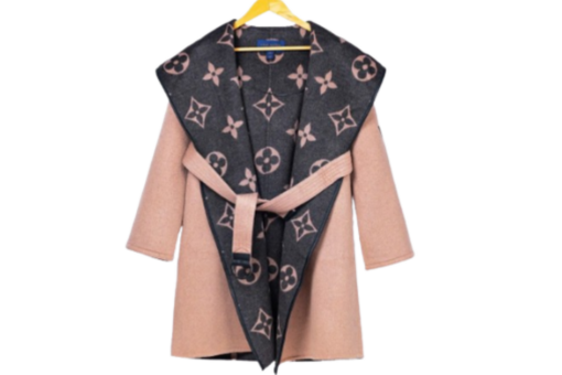 LV Long Wool Coat Brown/Black