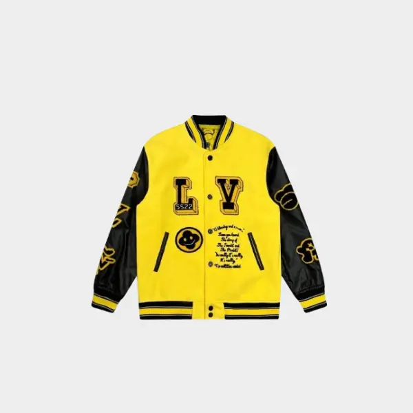 LV Varsity Yellow & Black Jacket 2026 | Drip Kickz LV Varsity Yellow & Black Jacket - Image 3