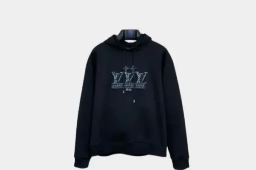 LV Hoodie Black With Stone