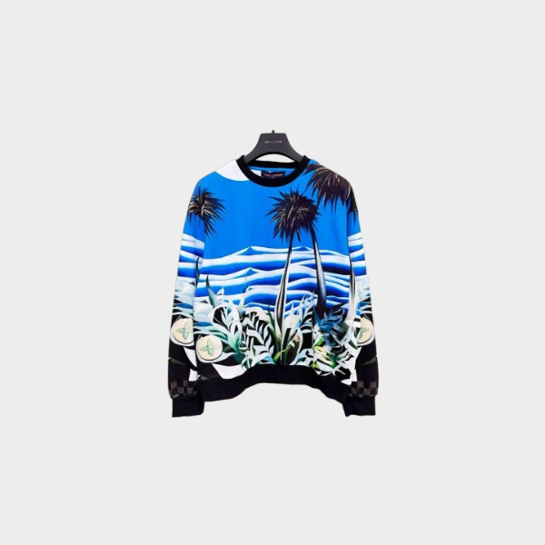 LV Sweater Sea Print 2026 | Drip Kickz LV Sweater Sea Print