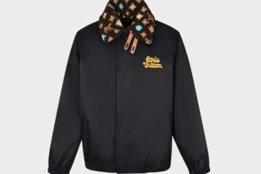 LV Jacket Black Yellow Logo