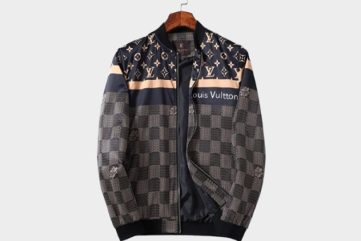 LV Jacket Gray Black And Cream