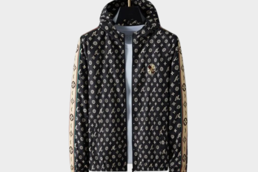 LV Jacket Black White Logo