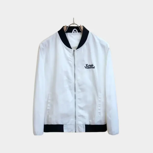 LV Jacket White And Black 2026 | Drip Kickz LV Jacket White And Black