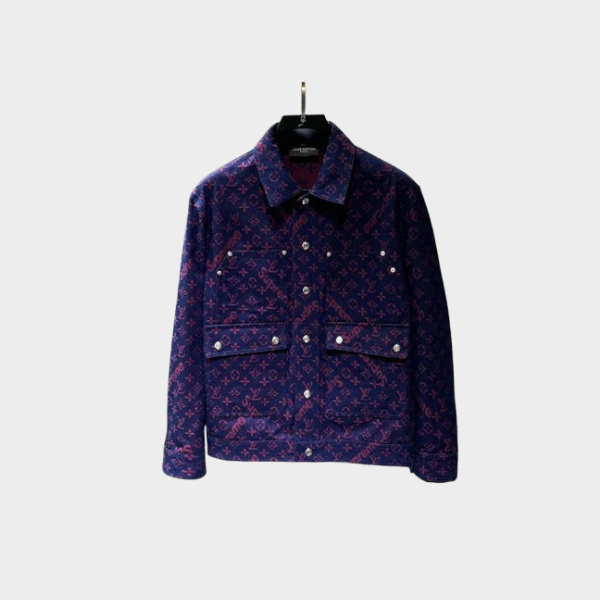 LV Denim Jacket Black 2026 | Drip Kickz LV Denim Jacket Black