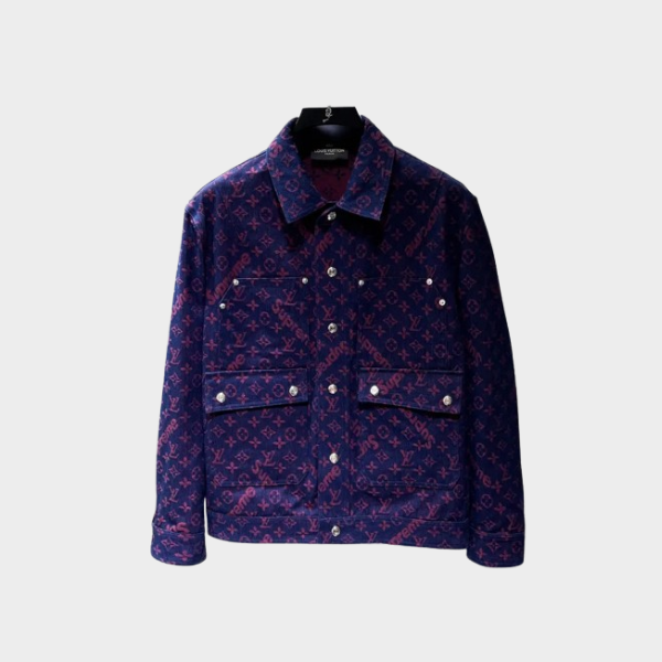 LV Denim Jacket Navi Blue 2026 | Drip Kickz LV Denim Jacket Navi Blue