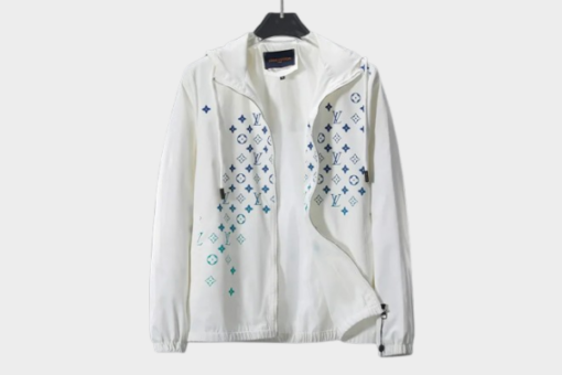 LV Jacket White Sky Blue