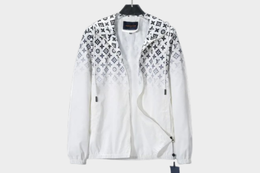 LV Jacket White And Gray
