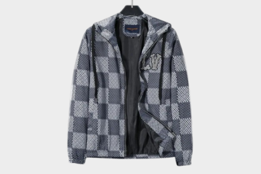 LV Jacket Nevy Blue And Gray
