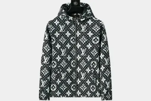 LV Jacket Black White Logo