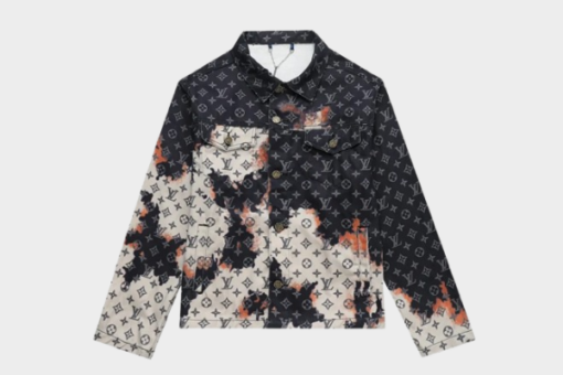 LV Denim Jacket Black And Cream