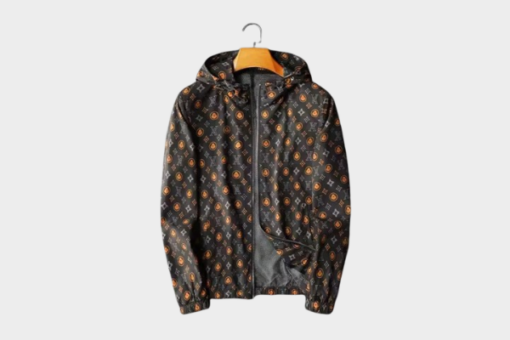 LV Jacket Black Orange