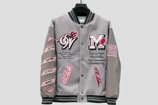 Off-White Winner IronCrest Letter Patched Varsity Jacket