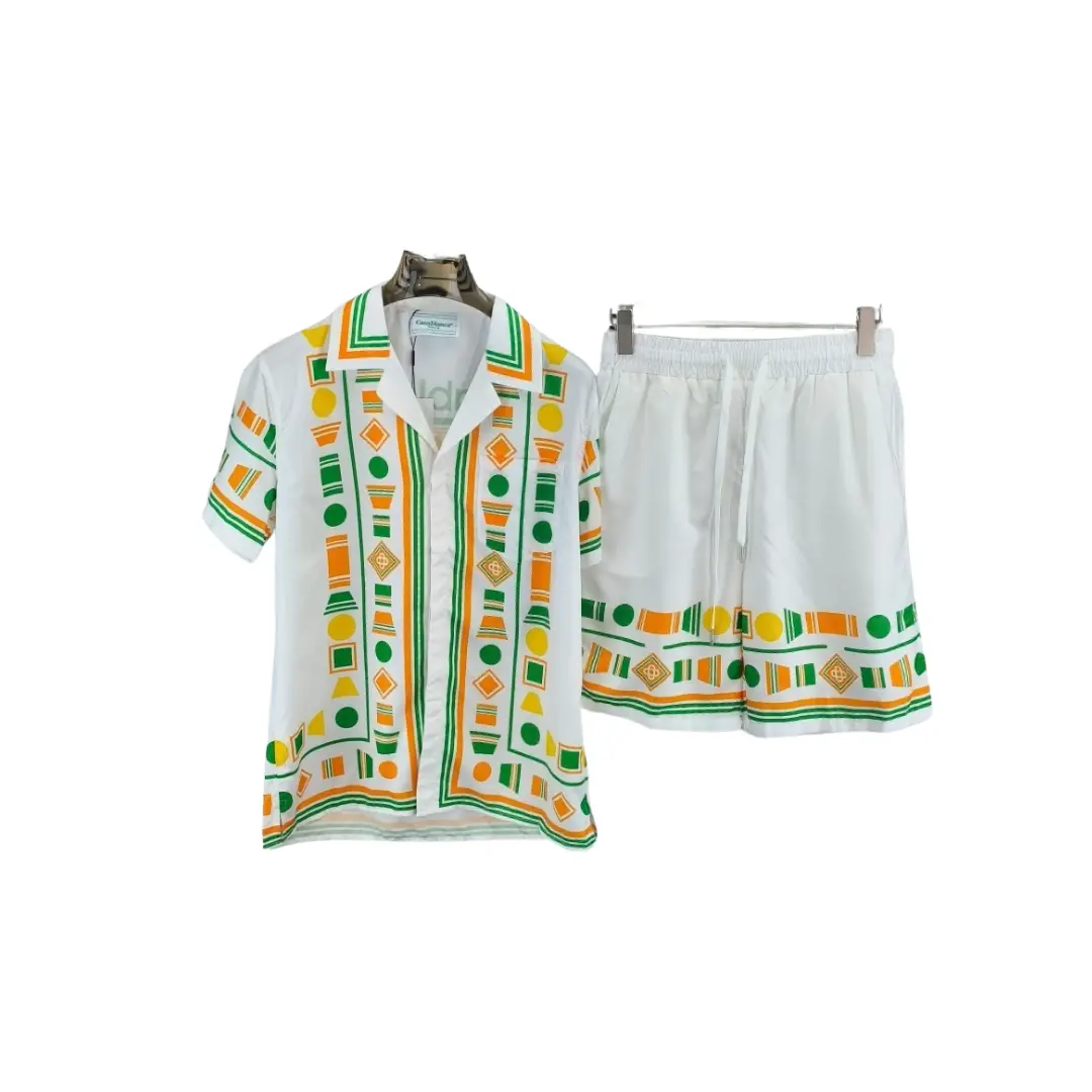 Casablanca Short Set Green With Monogram Design 2026 | Drip Kickz Casablanca Short Set Green With Monogram Design