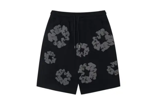 Denim Tears Short Black Gray Floral Print