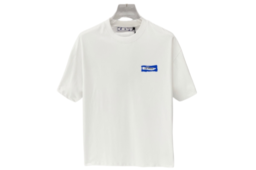 Off-White Logo In Blue T Shirt White