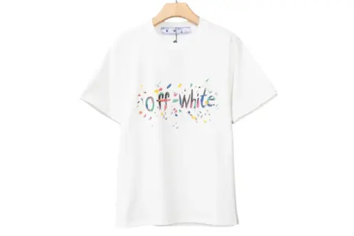 Off-White T Shirt White With Multi Color Logo