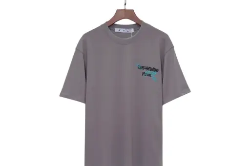 Off-White T Shirt Dark Gray