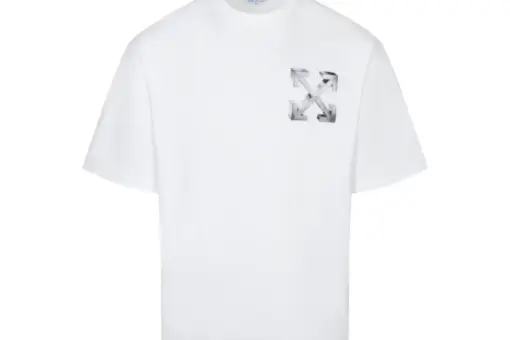 Off-White T Shirt All White With Logo
