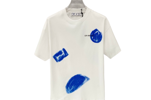 Off-White T Shirt White With Blue Design