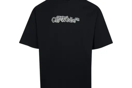 Off-White T Shirt Black With Logo TM
