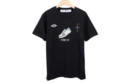 Off-White T Shirt Black With Shoe Monogram