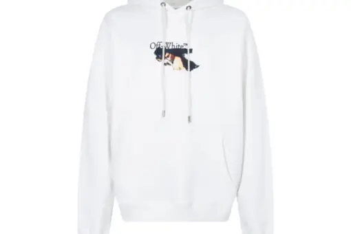 Off-White Hoodie White With Cartoon Design