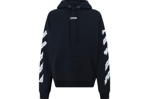 Off-White Hoodie Black With White Text