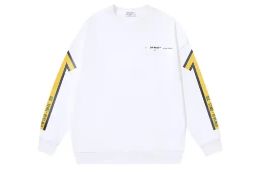 Off-White Sweatshirt White With Yellow Design