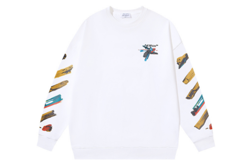 Off-White Sweatshirt White With Multicolour Design