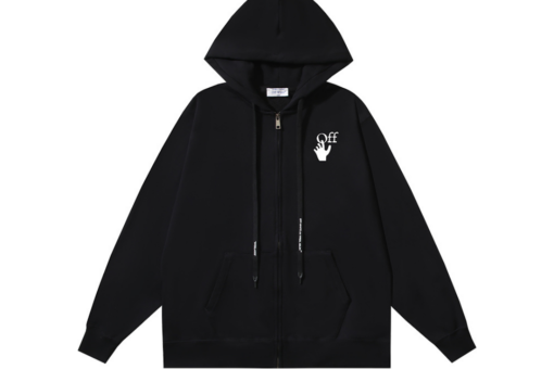 Off-White Zipper Hoodie Black