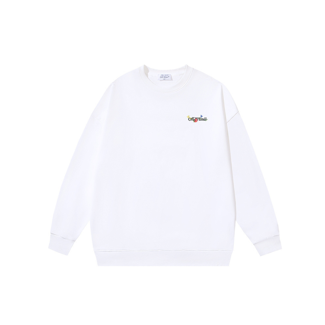 Off-White Sweatshirt White M2 2026 | Drip Kickz Off-White Sweatshirt White M2
