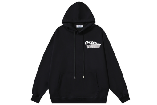 Off-White Black Hoodie Logo Print