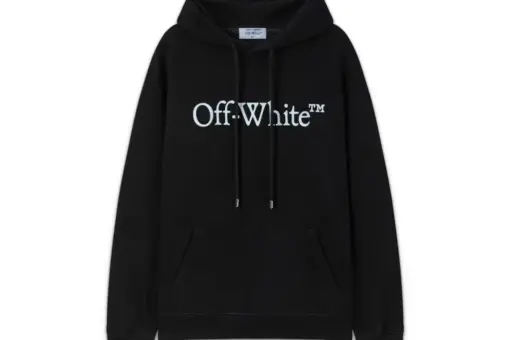 Off-White Hoodie All Black With TM Logo