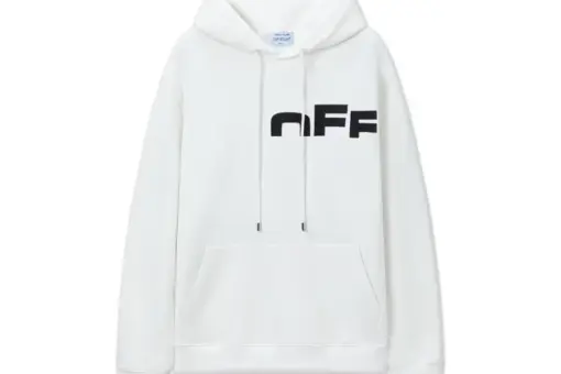 Off-White Hoodie All White With nFF Logo