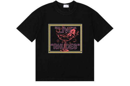Rhude Live Rhudes Black Cotton T Shirt