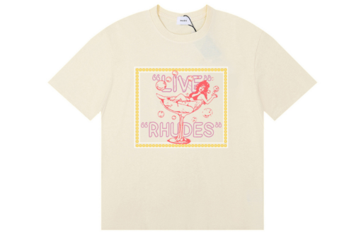 Rhude Live Rhudes Off White Cotton T Shirt
