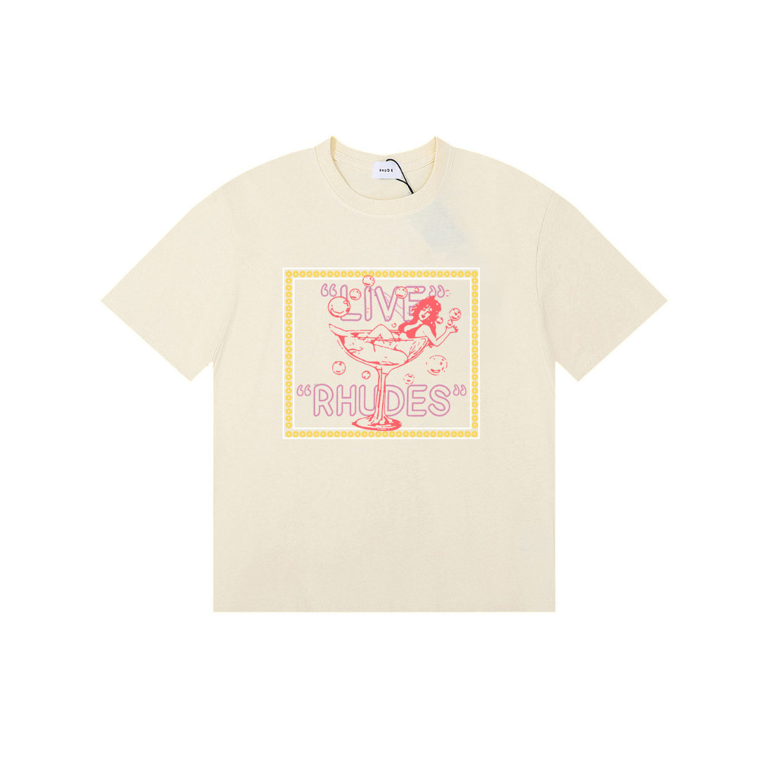 Rhude Live Rhudes Off White Cotton T Shirt 2026 | Drip Kickz Rhude Live Rhudes Off White Cotton T Shirt
