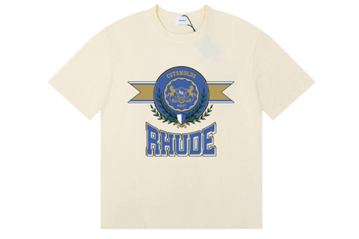 Rhude Cotswold Crest T Shirt Off White Cotton