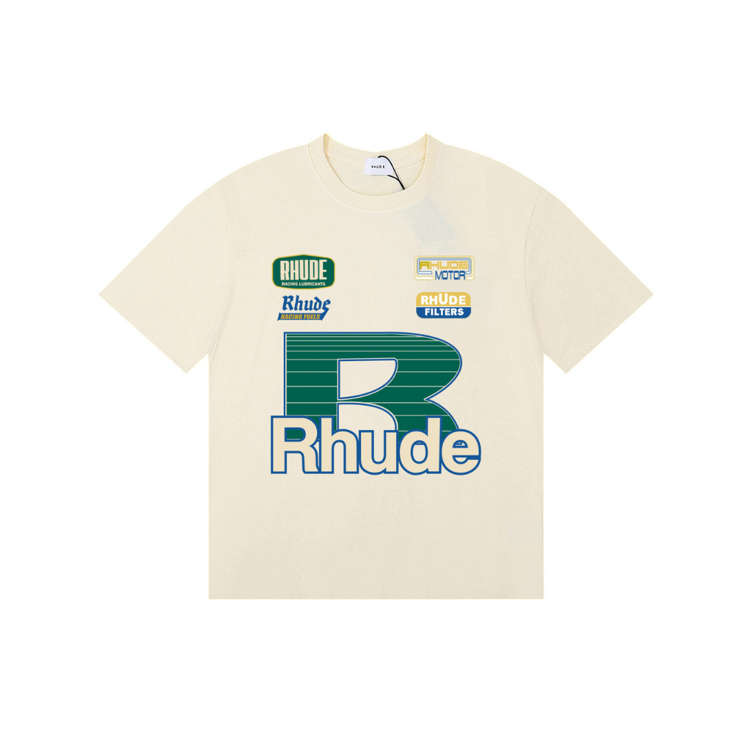 Rhude Roadway Racing T Shirt Vintage Off White Cotton Jersey 2026 | Drip Kickz Rhude Roadway Racing T Shirt Vintage Off White Cotton Jersey