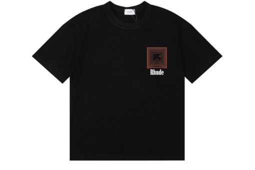 Rhude Collegiate T Shirt Vintage Black Cotton Jersey